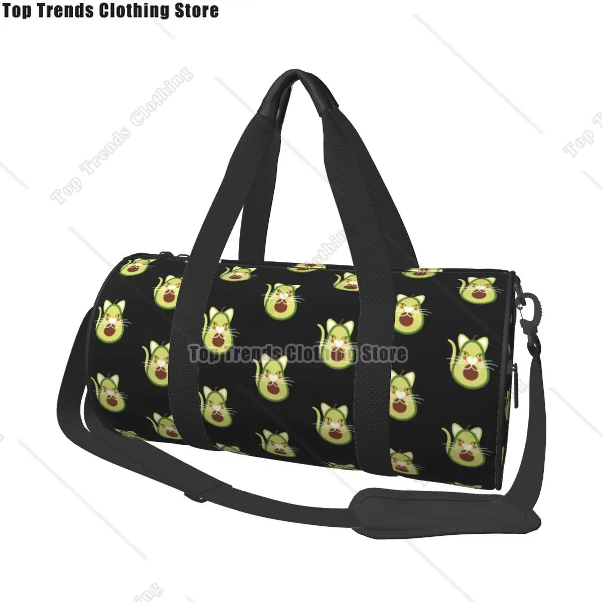 

Funny Avocado Cat Gym Bag Animal Travel Training Sports Bags Men Pattern with Shoes Vintage Fitness Bag Outdoor Handbags