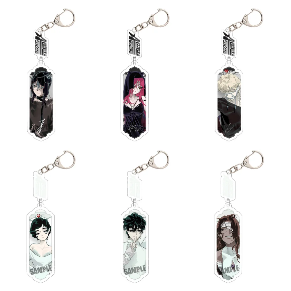 6pcs Mizi Sua Ivan Till Hyuna Luka Acrylic Anime Keychain Alien Stage Figure Display Goods Desk Decoration Ornament Accesorios