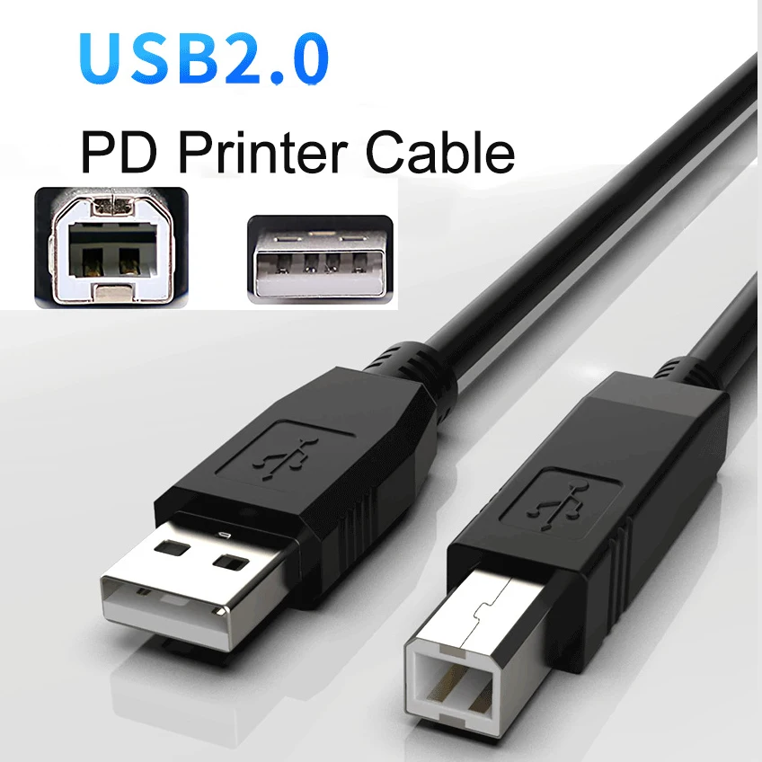 New Data Charging Cord 5Pin USB2.0 A Male To USB B Male Printer Cable Printer Cable Usb 2.0 Type Cable Copper Core for Printer