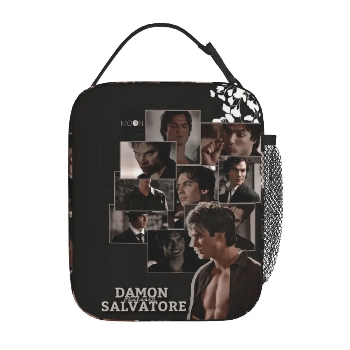 The Vampire Diaries Damon Salvatore Insulated Lunch Bag for Women Children Portable Food Boxes Thermal Lunch Box Tote