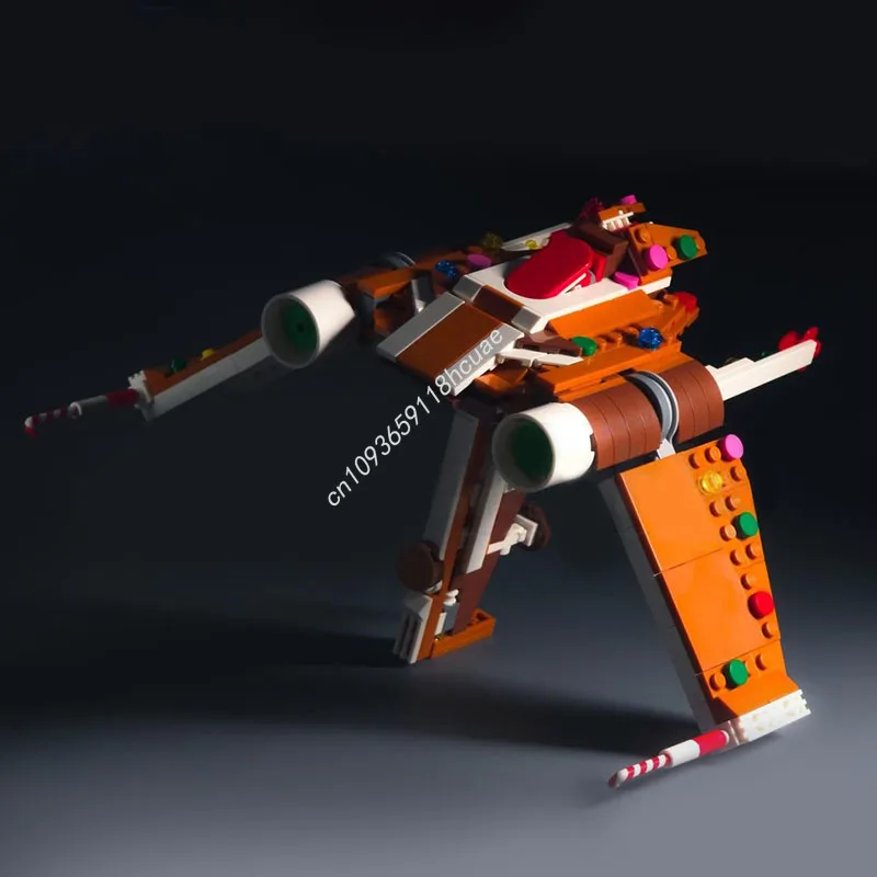 

New 378pcs Gingerbread V-19 Torrent Starfighter Model Building Blocks Diy Education Assembly Toys for Kids Christmas Gifts