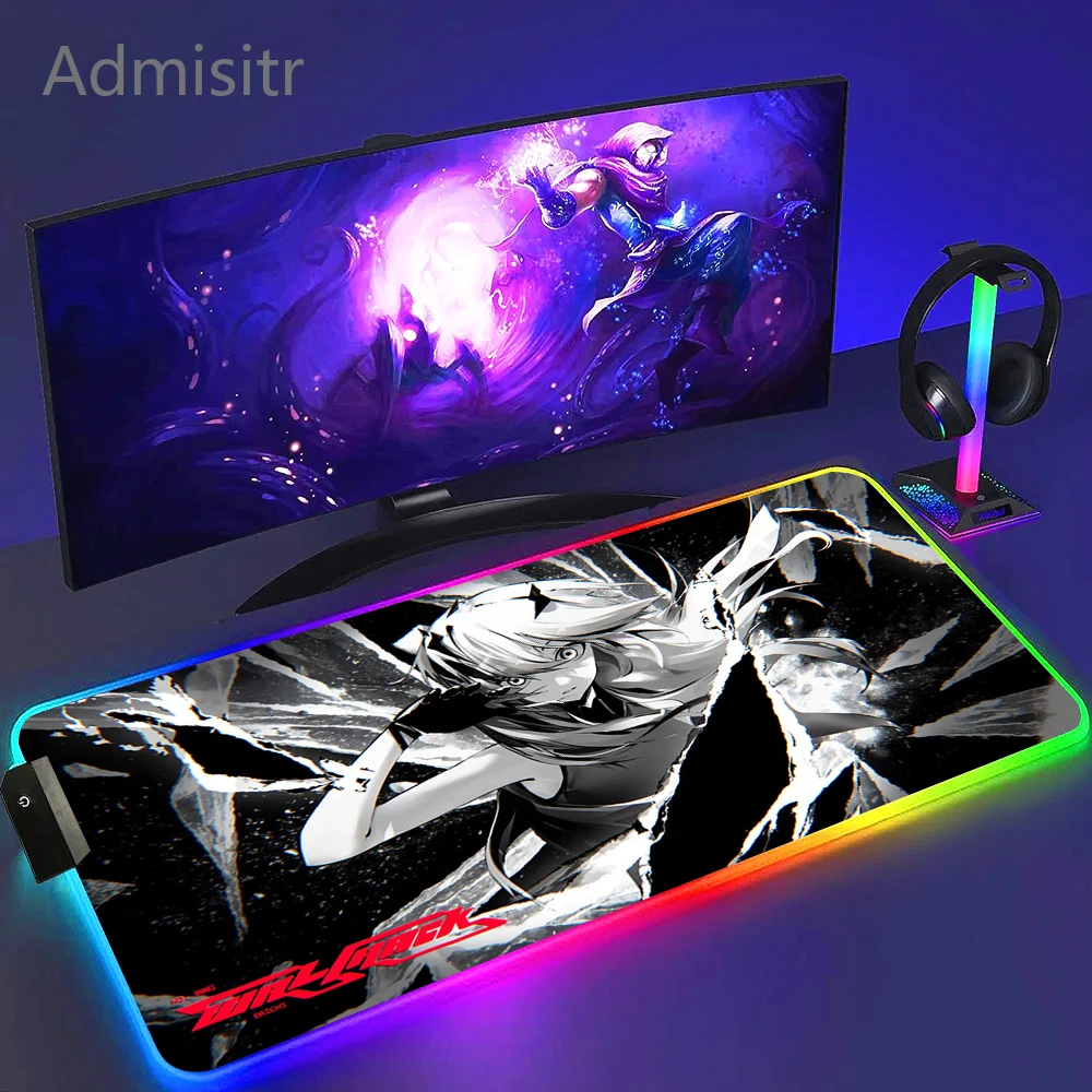 Anime Kazemi XXL Deskmat Marvel Wallhack Frenzy Faith Yume Gaming Mouse Pad RGB Rubber Gamer Computer Laptop MousePad Speed Mats