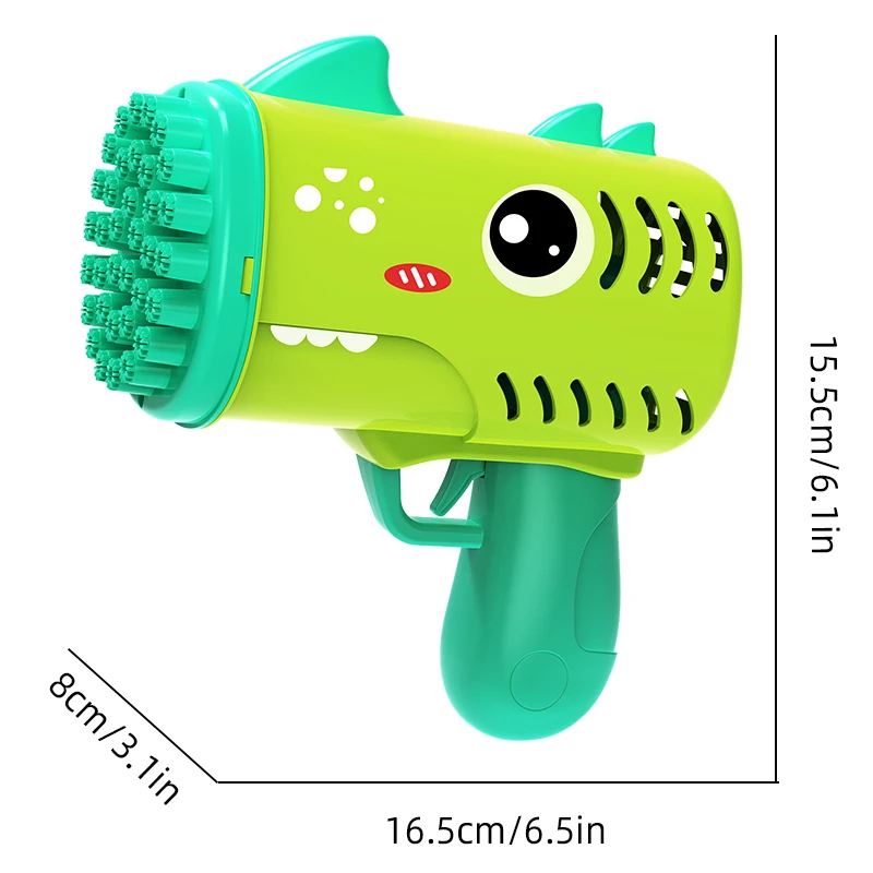 Dinosaur Bubble gun Children Holding bubble gun outdoor bubble blowing toy [No bubble water no battery]