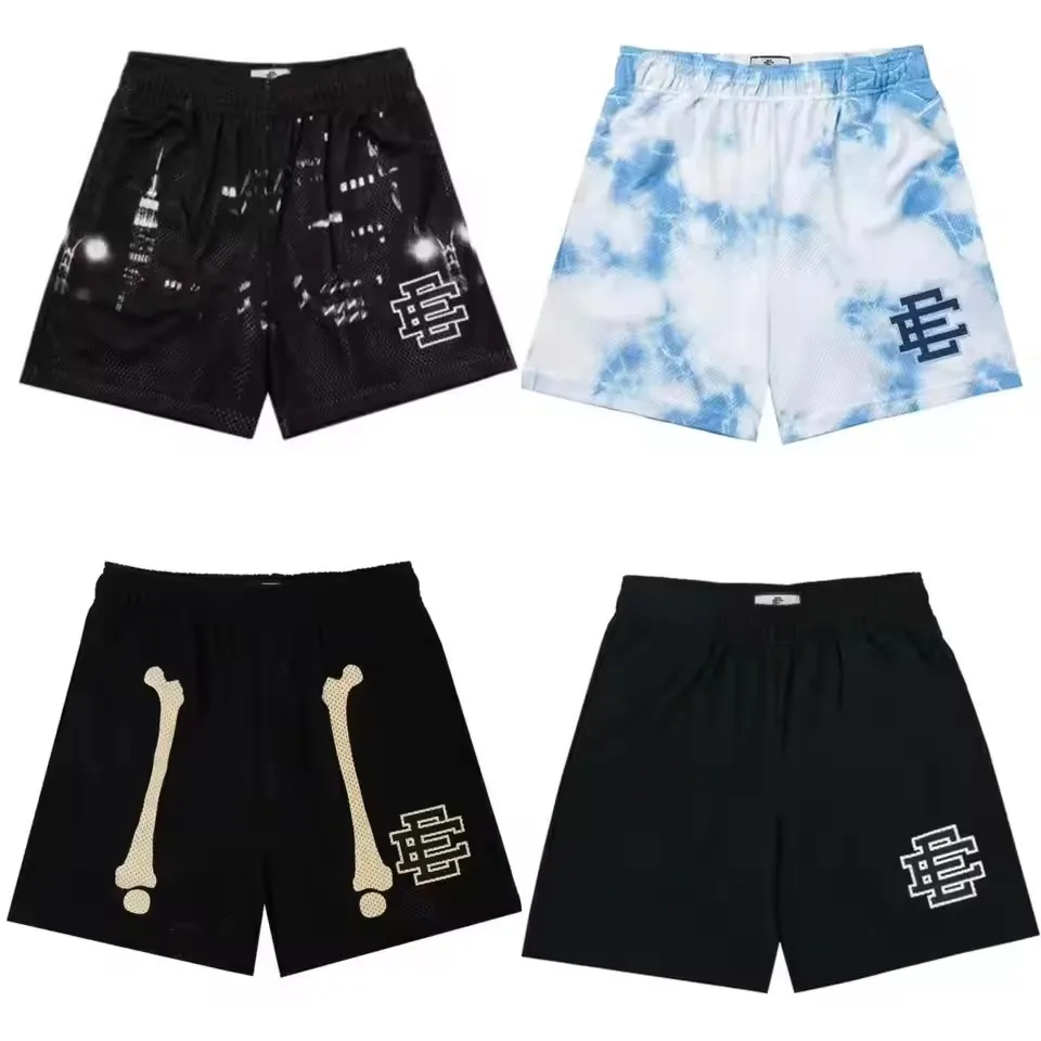 

2025 New Summer Eric Emanuel EE Basic Mesh Short Classic Floral Printed Gym Shorts Men's Gym Basketball Sports Beach Shorts
