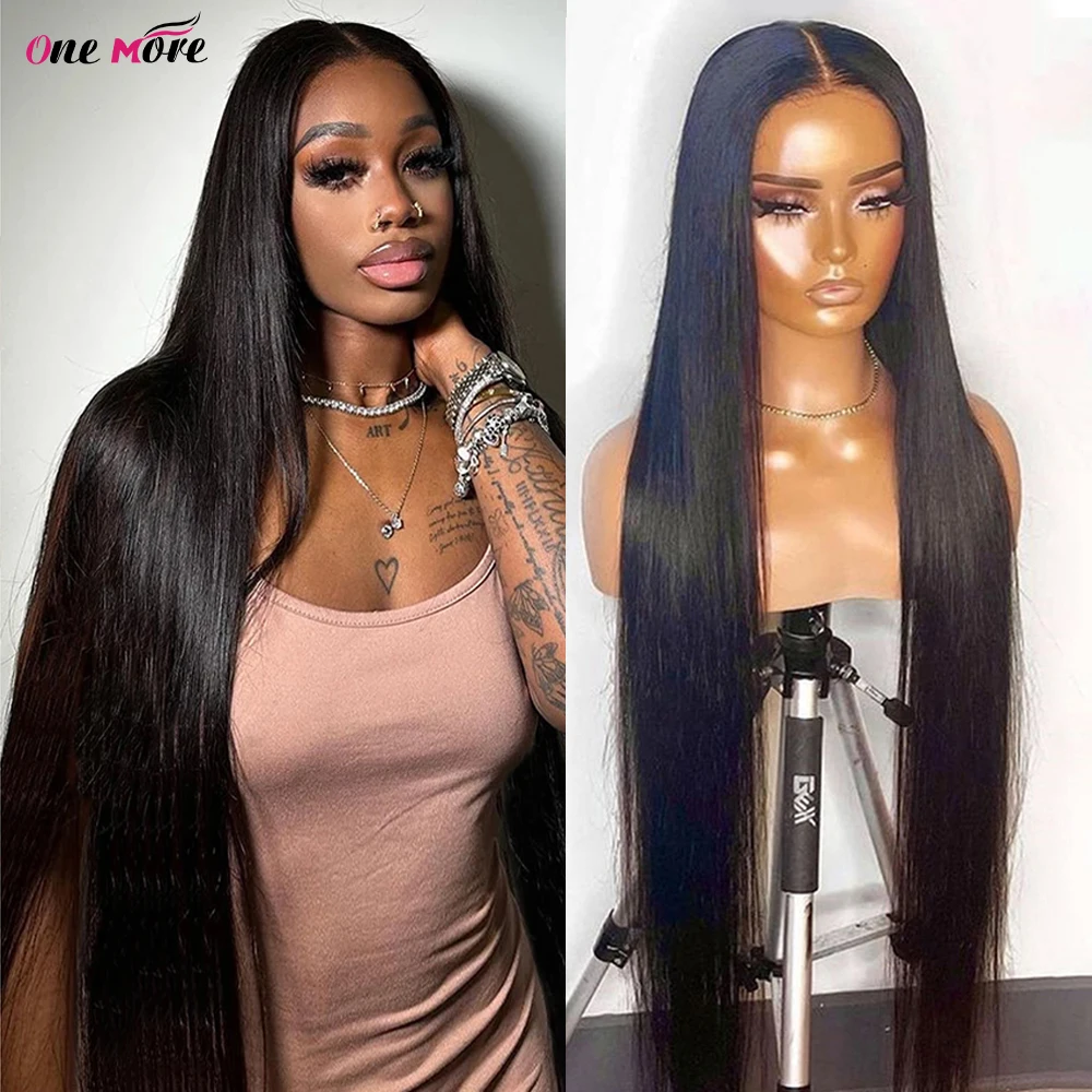 30 32 34 36 Inch Glueless Straight Lace Front Wigs Human Hair 13x6 Lace Frontal Wig Pre Plucked Bone Straight Human Hair Wigs