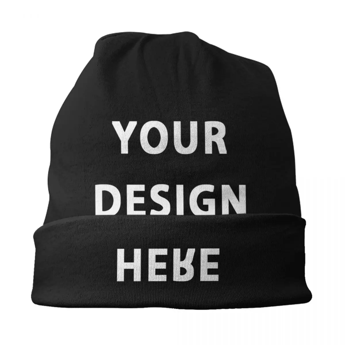 Your Design Here Skullies Beanies Caps Unisex Winter Warm Knitted Hat Adult Custom Letter Customize Logo Print Bonnet Hats