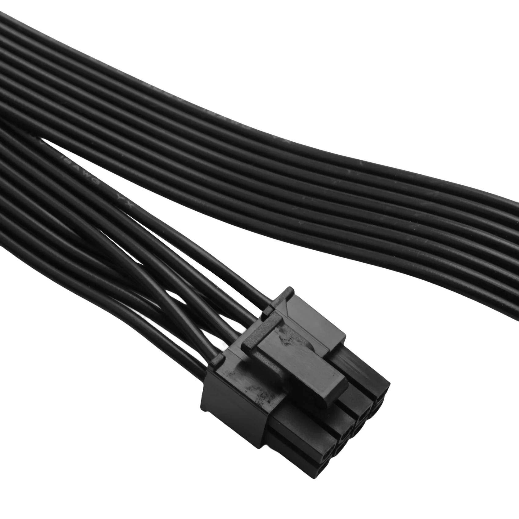 PCIe 8 Pin Male to Dual PCIe 2X 8 Pin (6+2) Male Power Adapter Cable for Power Supply 25-Inch+9-Inch(63cm+23cm)