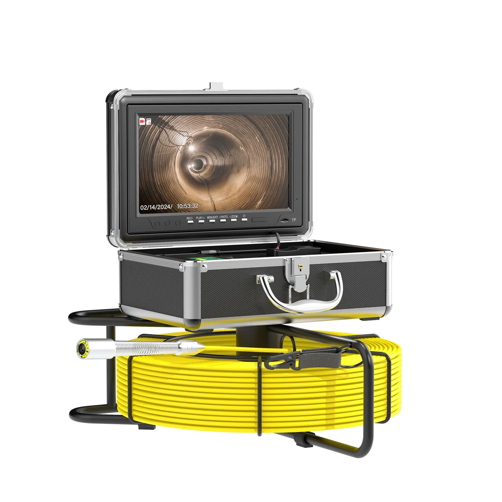 

MAOTEWANG 30M Sewer Camera 10.1" IPS 512Hz Locator Keyboard Self-Leveling 7mm Cable DVR 32GB AHD 1080P Drain Pipe Inspection