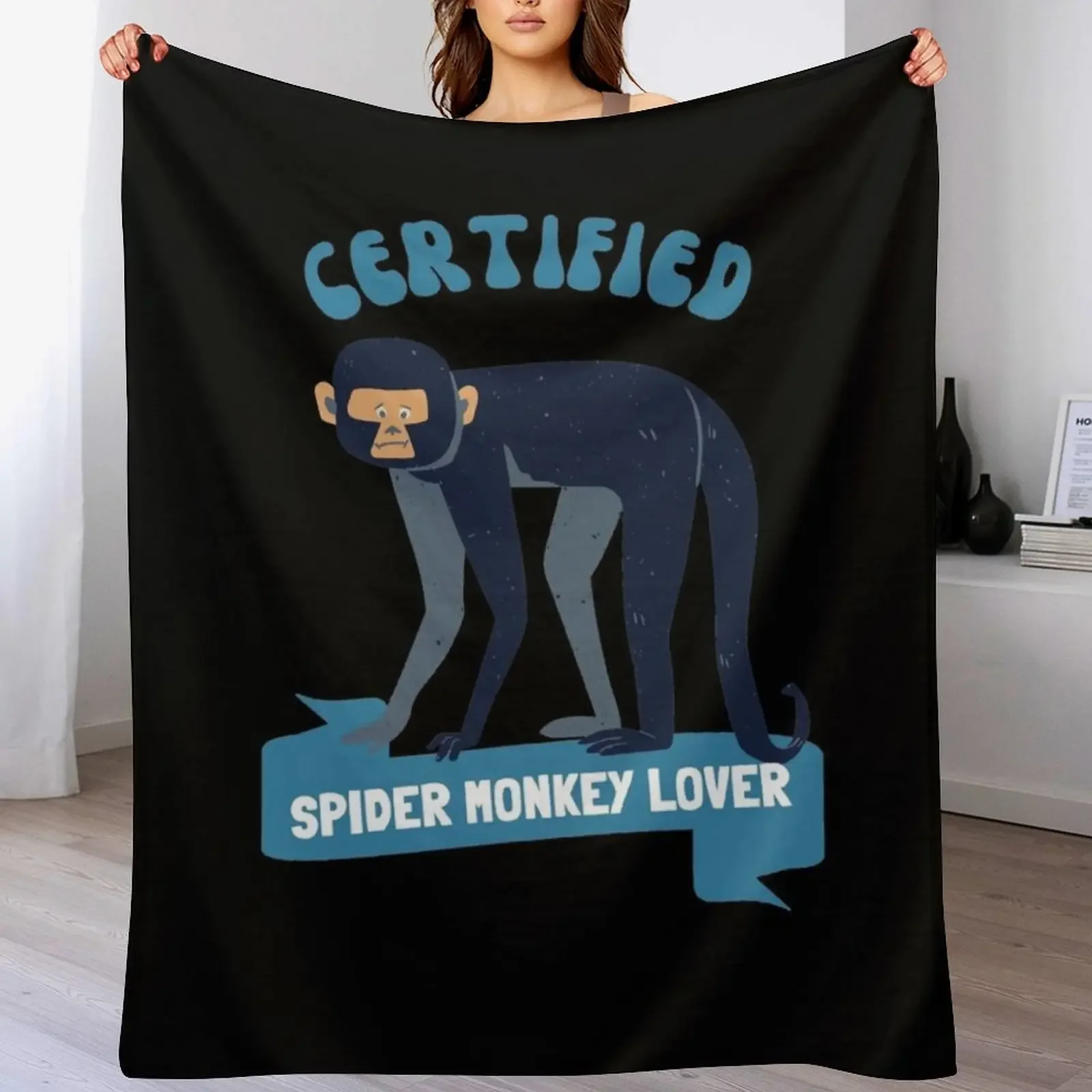 

Certified Spider Monkey Lover Throw Blanket wednesday Loose Picnic Decorative Throw Blankets
