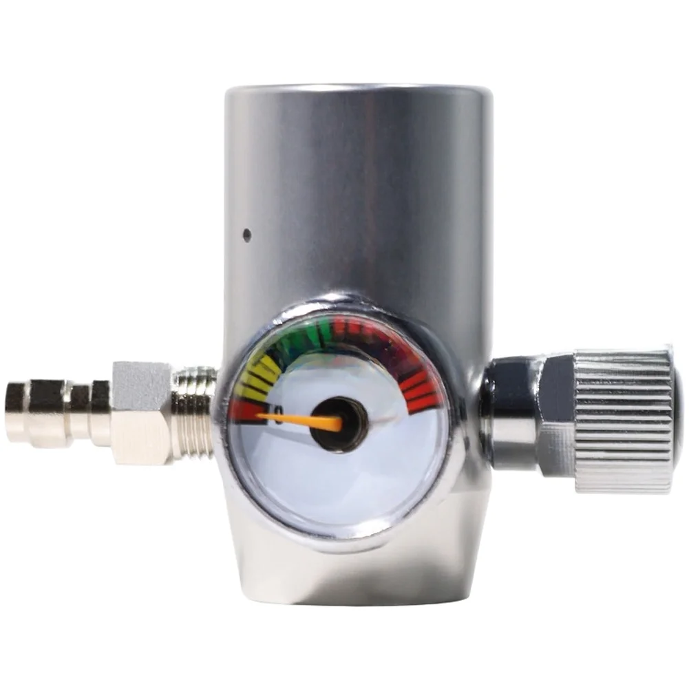 

Регулятор давления для сжатых газов с входным портом 3/8-24 UNF, датчиком давления 2000 PSI и быстроразъемным соединением 8 мм (штекер)