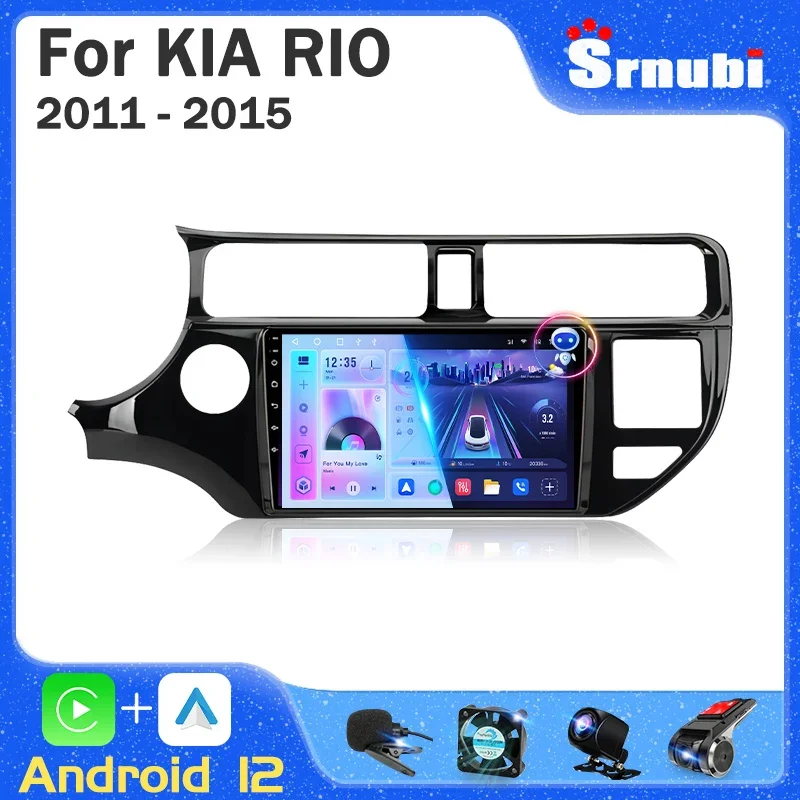 

Srnubi 2 Din Android 12 Автомобильный радиоприемник для KIA RIO 2011 2012 2013 2014 2015 Мультимедийный видеоплеер 4G WiFi GPS Carplay DVD головное устройство