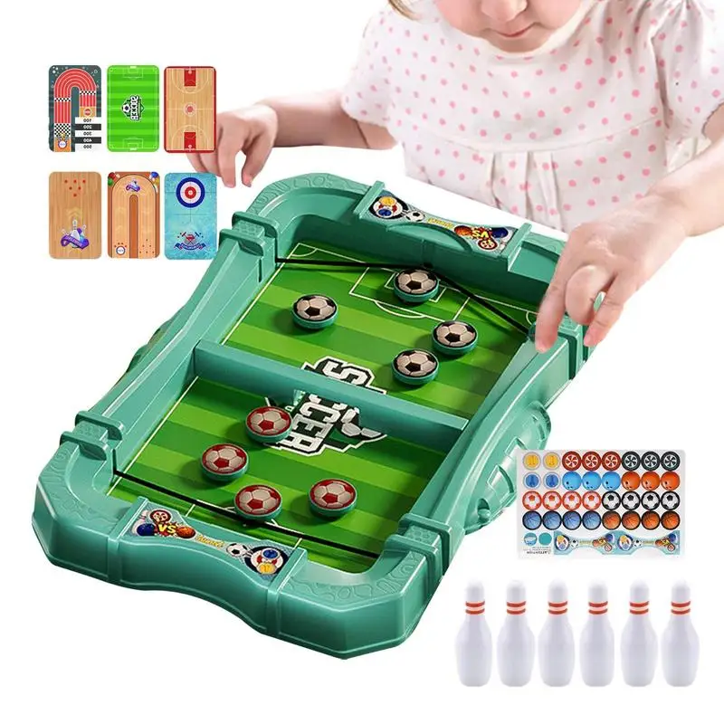 Sling Puck Game Hockey Table Board Game 6 In 1 Desktop Battle Winner Slingshot Game For Kids Adults Friends Birthday Gift