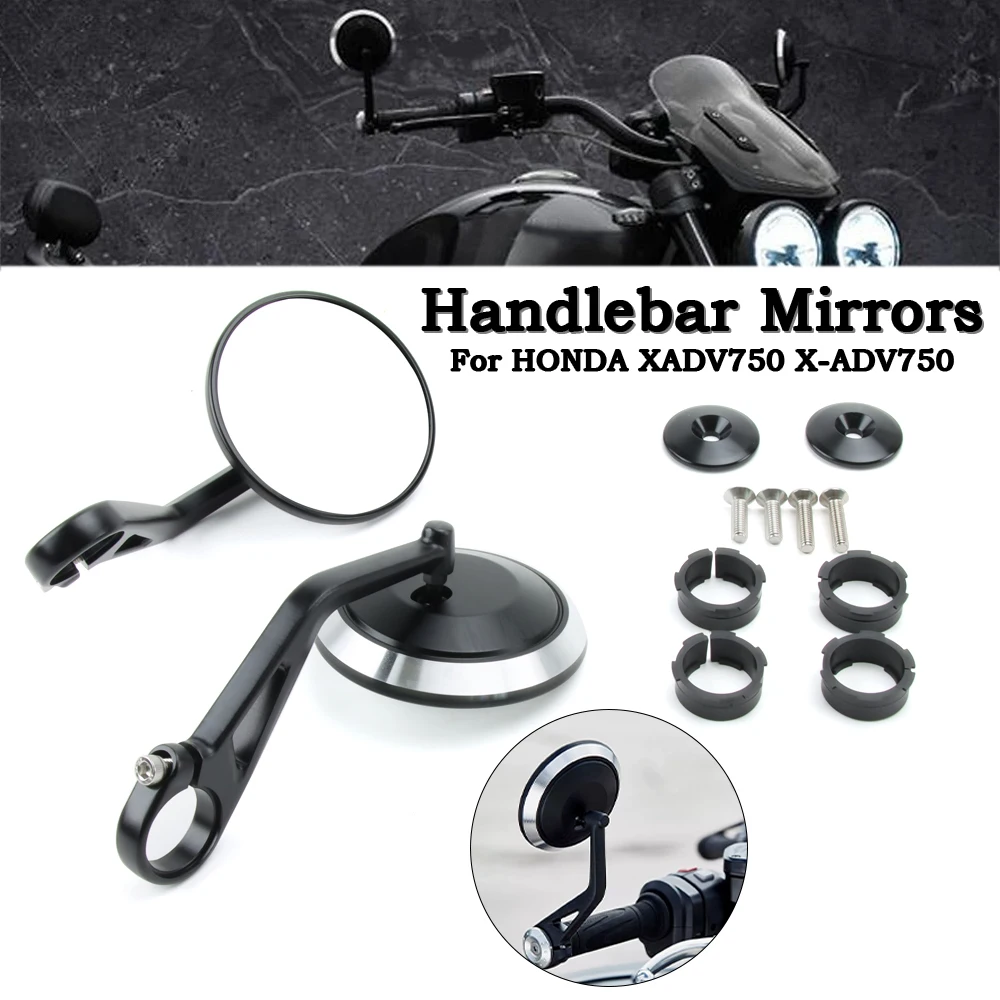 

Motorcycle Handlebar Side Mirrors For HONDA XADV750 X-ADV750 Motorcycle Handlebar Rearview Mirrors For YAMAHA Rearview Mirrors