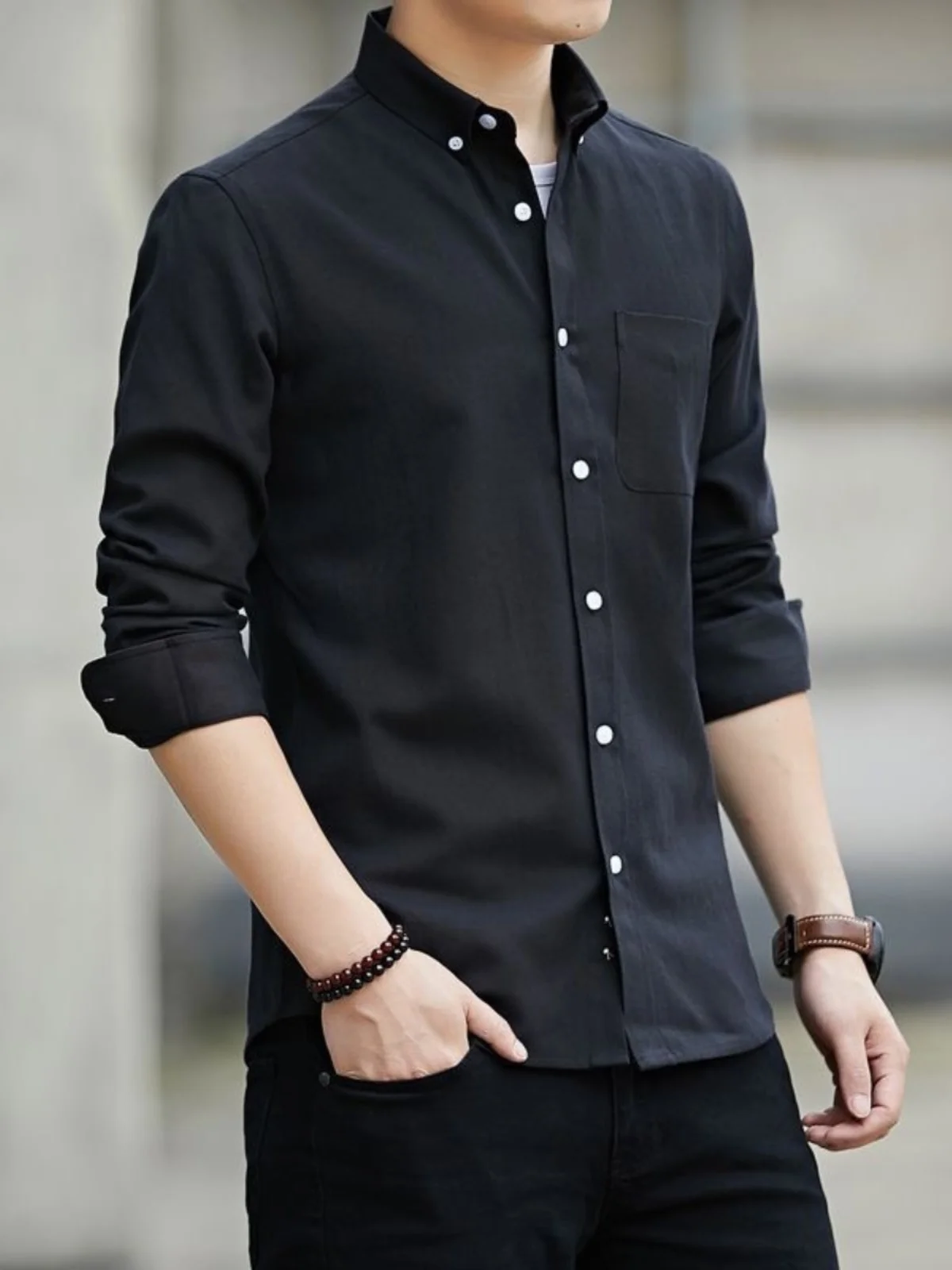 Slim Fit Long Sve O… - image