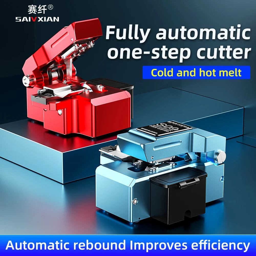 S09 One Step High Precison Fiber Optical Cleaver Cable Cutting Knife FTTT Fiber Optic Knife Tools Cutter Automatic Cutting