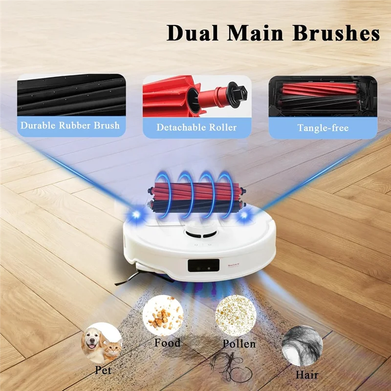

A74G-Replacement Parts For Roborock Qrevo Master/Qrevo Slim Robot Vacuum Cleaner Main Side Brushes HEPA Filters Mop Pads Dust Ba