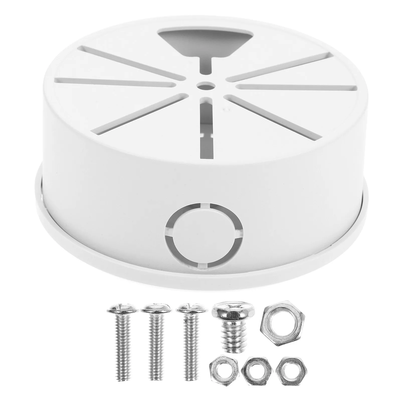 Security Camera Junction Box Plastic Ceiling Mount Cord Cover Electrical Box Easy Installation Protective Camera Cord Organizer