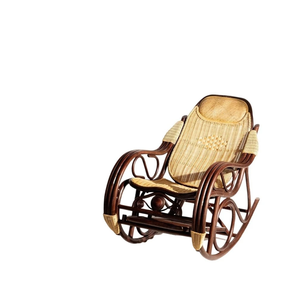 

Rattan rocking chair recliner household rattan leisure chair