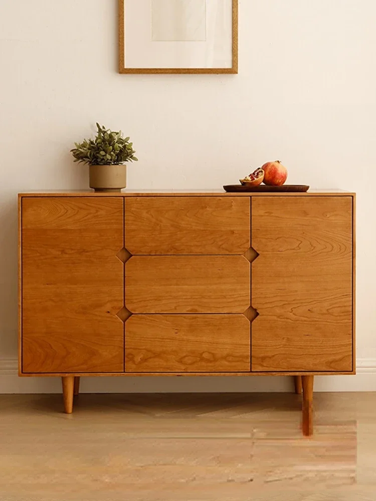 

Solid Wood Sideboard Nordic Solid Wood Cherrywood Small Apartment Japanese Style Locker Vintage Home Decor Home Decoration Acces