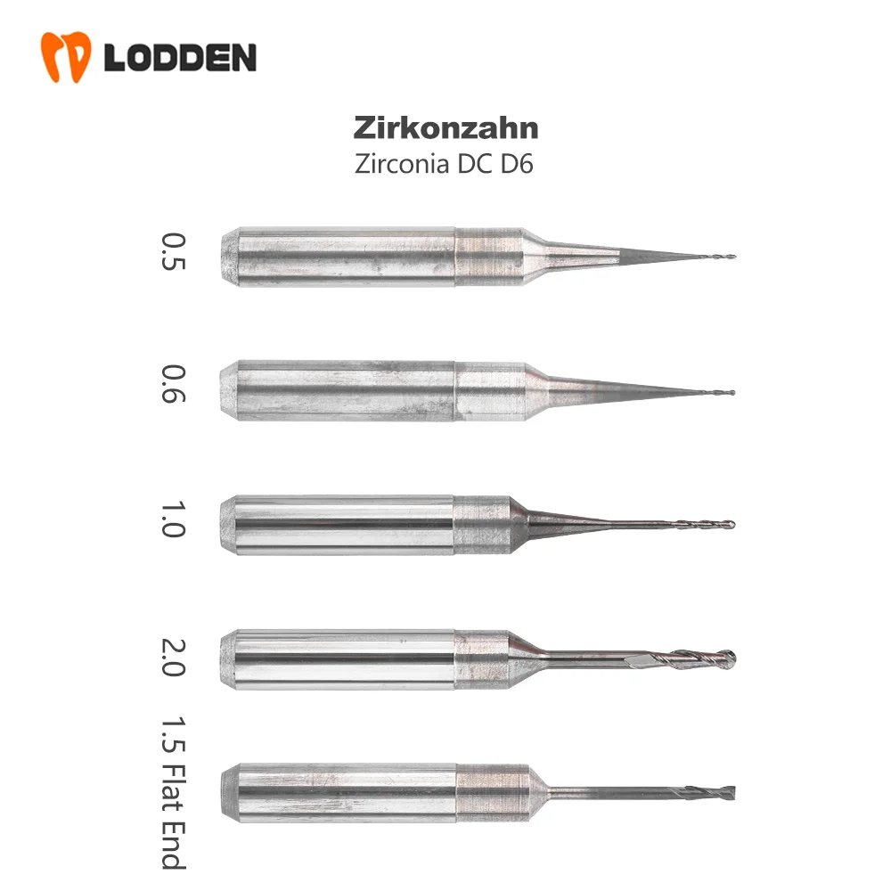 

Zirkonzahn Цирконий DC D6 Длина покрытия хвостовика Стоматологический шлифовальный инструмент Спецификация 0,5/0,6/1,0/2,0