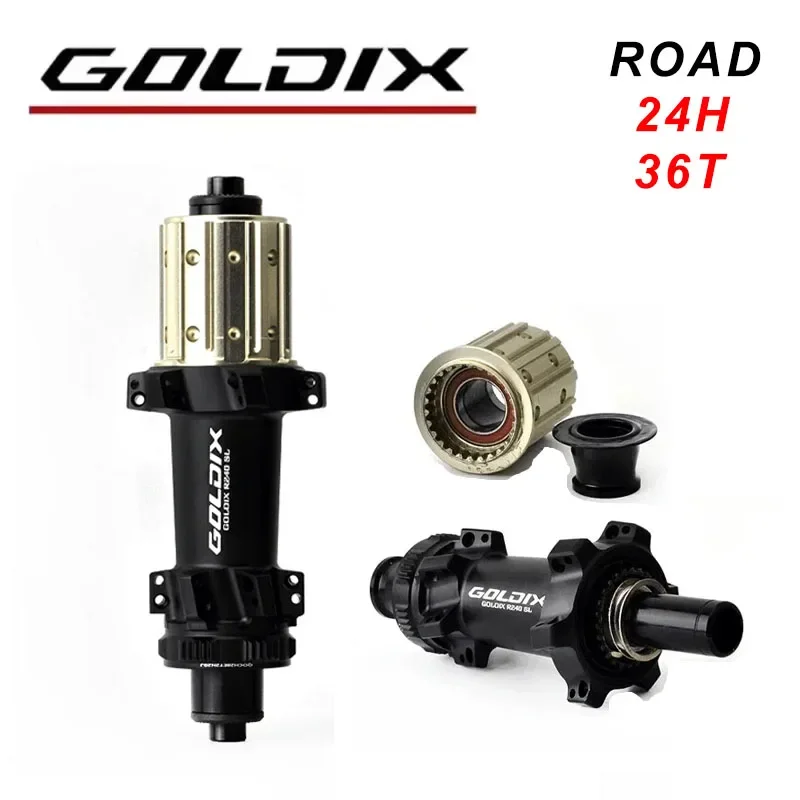 

GOLDIX R240SL mid lock brake 24H ratchet 36T road crushed stone bicycle hub suitable for SHIMANO and SRAM Bicycle Accessories