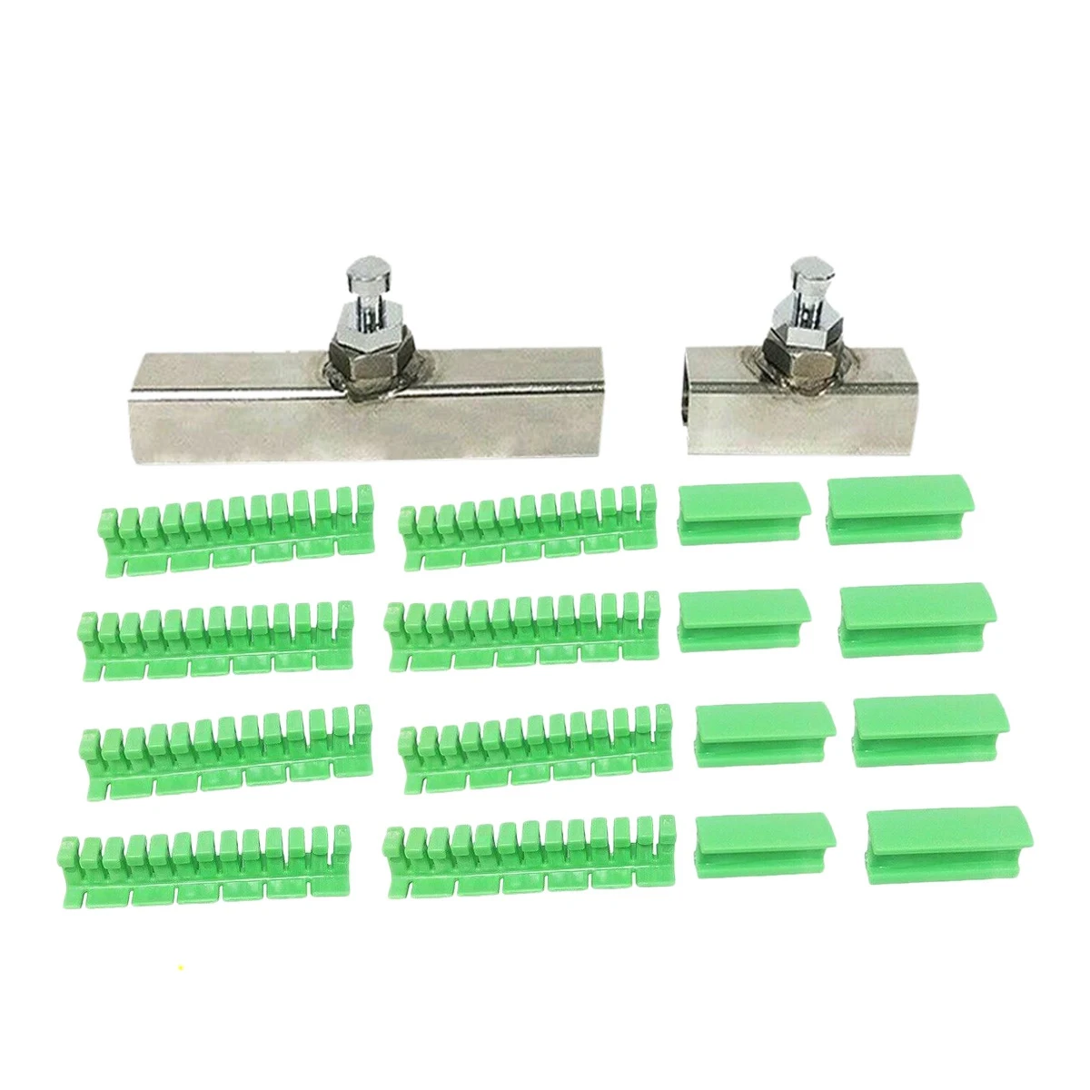 18X Paintless Dent Removal Puller Tabs Teeth Tools Kit with Glue Sticks for Dent Repair of Car Body Hail Damage Green