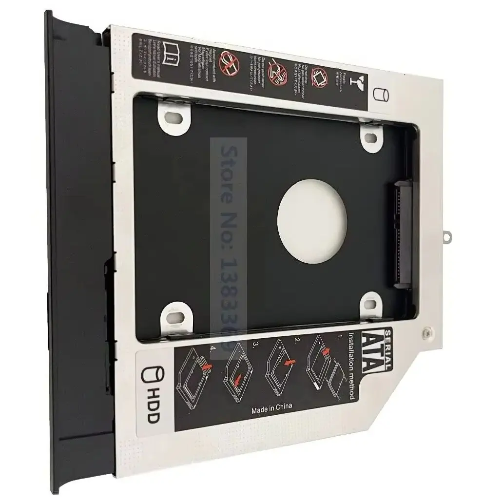 

With Bezel Panel Tail Hook 2nd Secondary 2.5 SATA Hard Drive HDD Optical bay Caddy Frame for Lenovo TianYi 310-14isk 310-14ikb