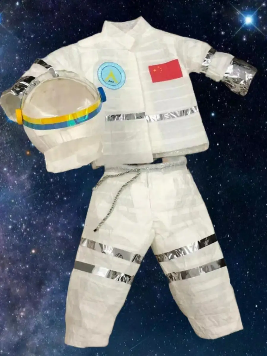 

Костюм космонавта ручной работы для детей и взрослых, экологичная одежда для показов мод, выступлений и сценических представлений, для родителей и детей