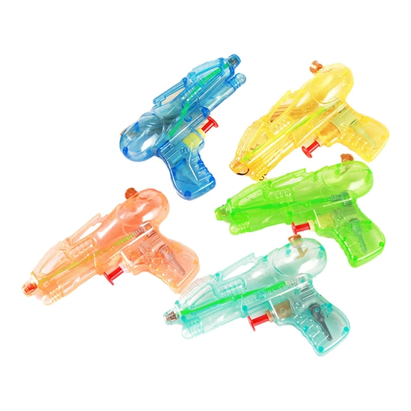 5 pièces jouet pour enfants pistolets à eau Mini Transparent pistolet à eau enfants été en plein air combat plage Blaster jouet