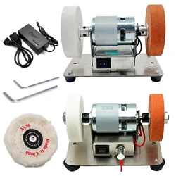 100W Small Double Polishing Electric Grinding Wheel Grindig Stone Grinder Machine Artifact Table Grinder Motor 110V/220V