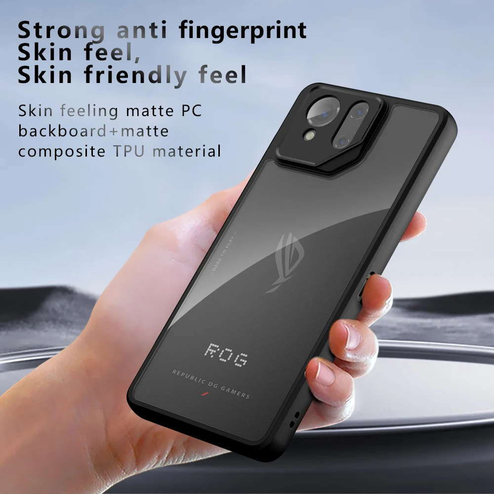 Airbag Super Protection Soft TPU+PC Clear Matte Back Cover For ASUS ROG Phone 9 Pro Phone9 Pro 5G Phone Case