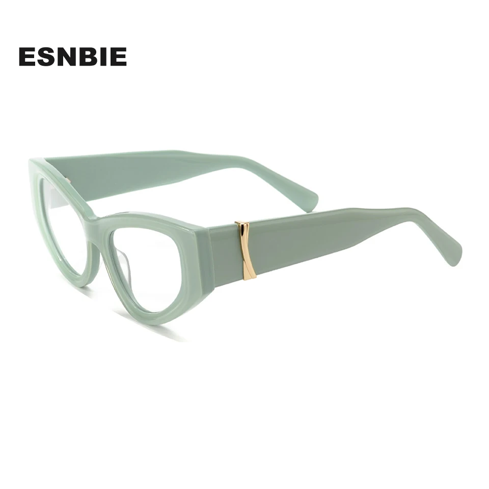 

Luxury Green Acetate Cat Eye Glasses Woman Prescription Eyeglass Frames Female Retro Optical Eyewear Spectacles Monturas De