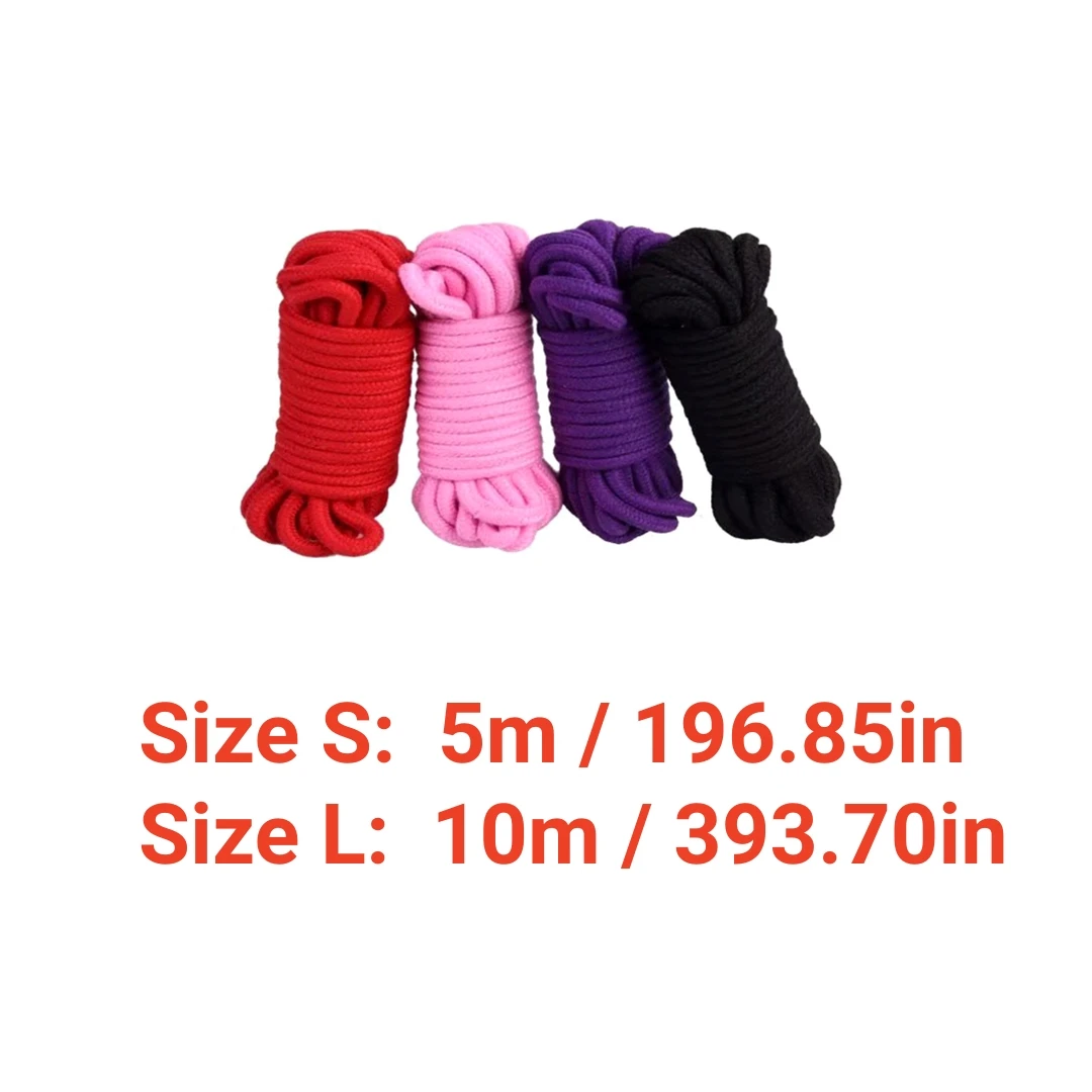 10M Body Restraint Sex Rope Japanese Shibari BDSM Handcuff Sex Toys Bondage Gear Women Binding Outfit SM Soft Cotton Sexope