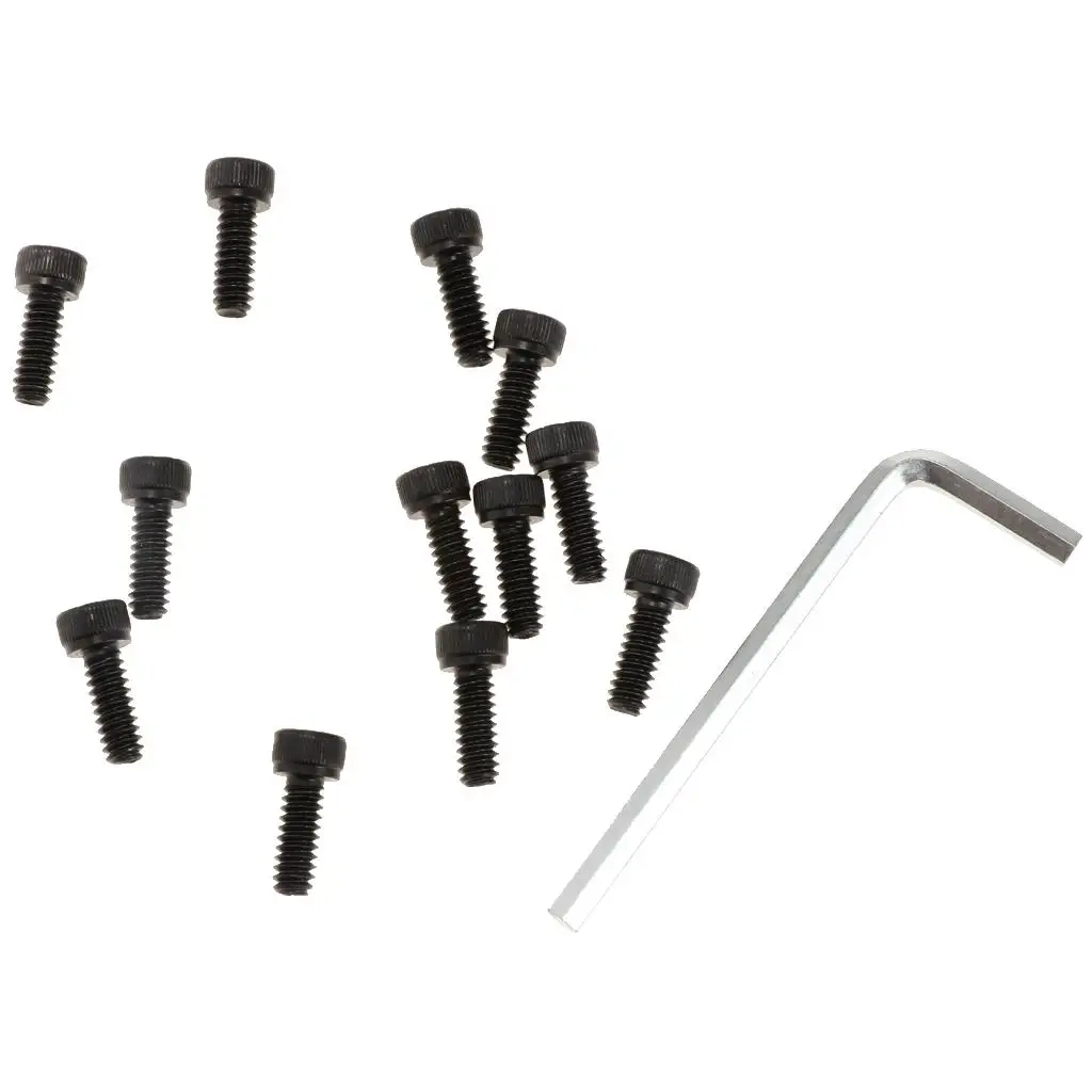 

12Pcs Billiard Snooker Tables Cue Inner Hexagon Screws with Hex Key Wrench