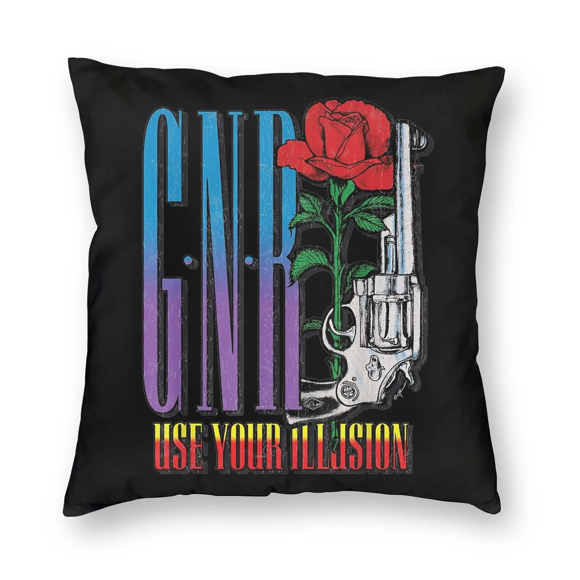 G-Guns N Roses Illusions Tour Pillowcase Soft Polyester Cushion Cover Decorative  Pillow Case Cover Home Dropshipping 40*40cm