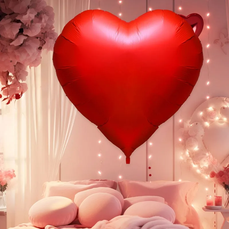 بالونات من رقائق القلب مقاس 63 بوصة من الألومنيوم على شكل قلب لحفلات أعياد الميلاد وعيد الحب وحفلات الزفاف والذكرى السنوية وديكور أعياد الميلاد #3