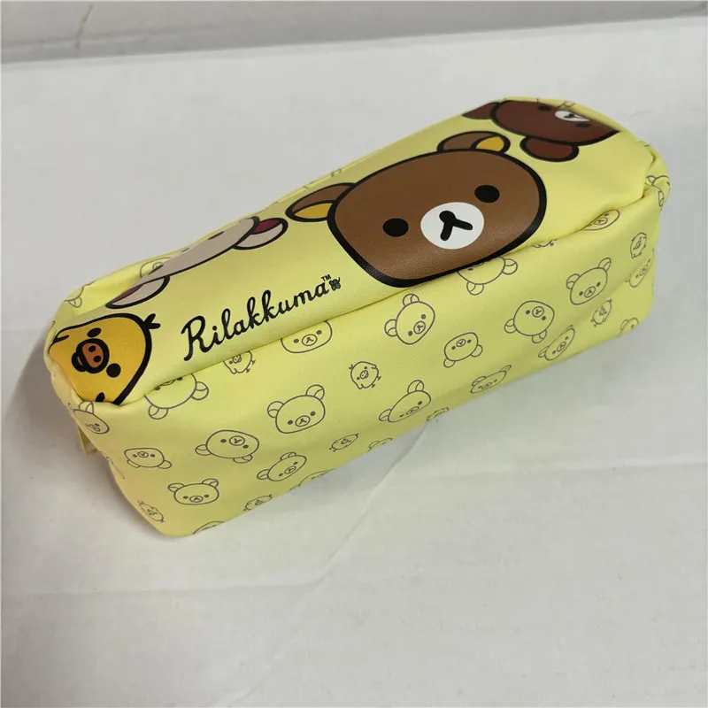 New Cute Rilakkuma Bear bambini bambini PU Pencil Bags Case Girls Make up Cosmetic Bag per le donne