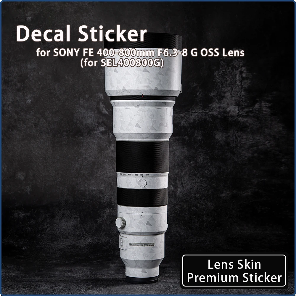 

400800 Lens Sticker SEL400800G Decal Sticker for SONY FE 400-800mm F6.3-8 G OSS Lens Skin Wrap Cover 400 800F8.3 Protective Film