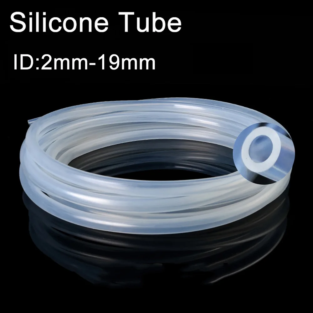 1/5Meter Food Grade Transparent Silicone Hose High Temperature Resistant Rubber Hoses Flexible Nontoxic Tube 2-19mm Out Diameter