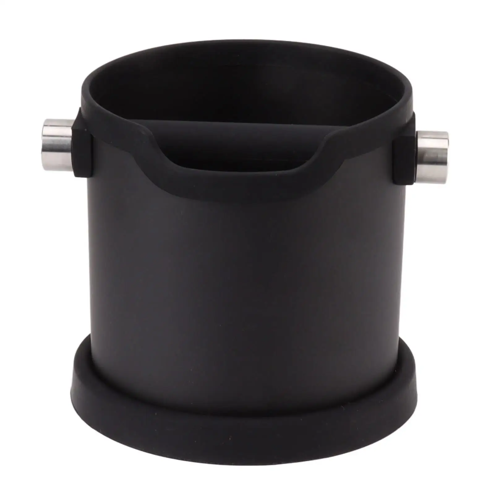 

Stainless Steel Semi Automatic Coffee Grounds Knock Box with Silicone Base for Easy Disposal