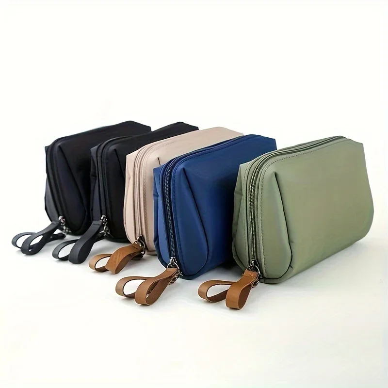 2026 Small Solid Color Portable Makeup Bag, Travel Cosmetic Pouch, Storage Organizer For Daily Use