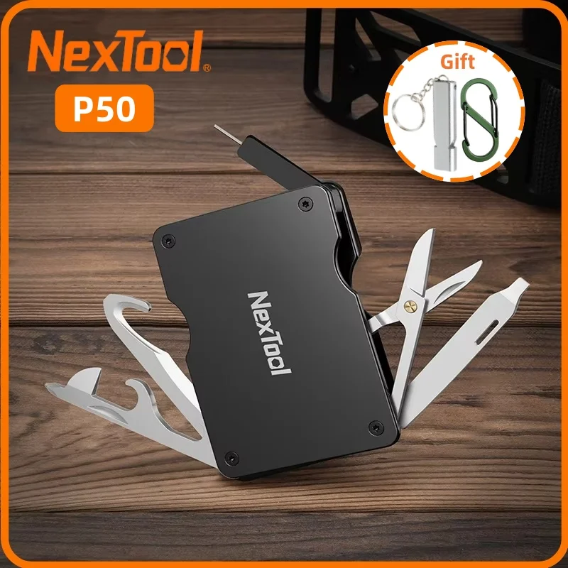 NexTool Multifunctional Belt P50 Men Waist Buckle Repair Tool Screwdrivers Scissors File Bottle Opener SIM Card Pin Remover New