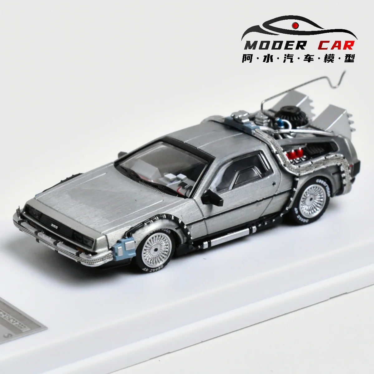 MJ 1:64 back to the future DeLorean DMC 12 Diecast Model Car