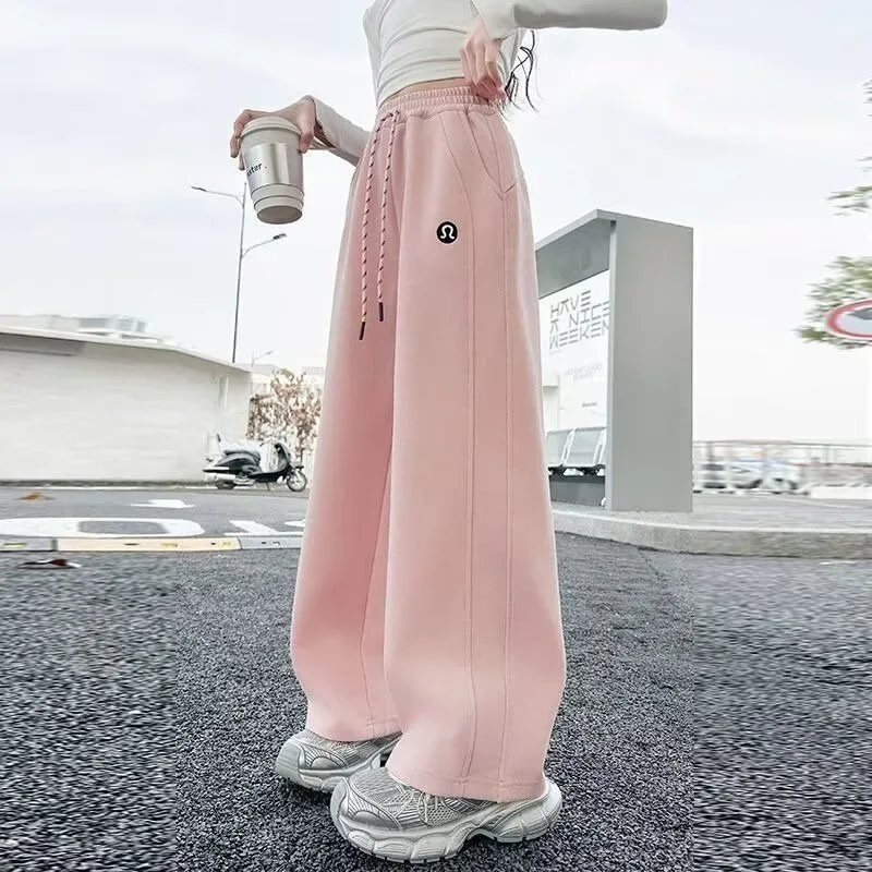 2025 New Girls' Trendy Loose Fit Casual Joggers - Spring Autumn Kids' Sport Pants with Stylish Design for Children's Active Wear