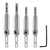 Drill Bit with Hexagonal Shank for Efficient Screw Sizing & Door Hinge Placement