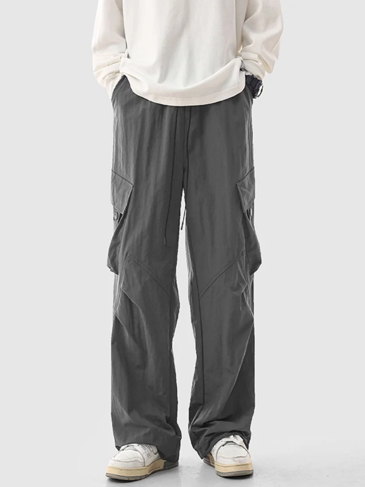 

Men's Workwear Pants 2024 New American Functional Sle Paratrooper Outdoor Climbing Mountain Autumn Long Loose Elastic Waist