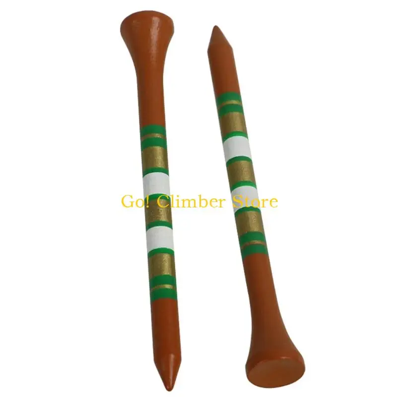 Q84C Wooden Golf Ball Tees for Practice, 50 Pack 83mm Wood Set with 1cm Cup Top, Color Mark Finish, and Daily Grass Start Use