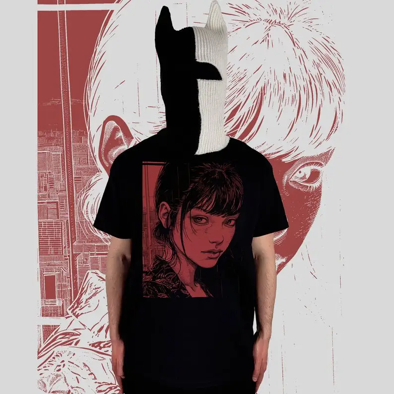 Anime T-Shirt, Japanese Anime, Vintage, Aesthetic Shirt, Oversized
