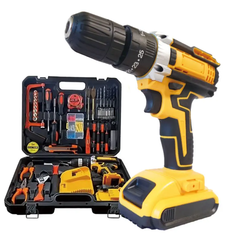 High Quality Multifunctional Cordless Drill Set, Rechargeable Electric Screwdriver Battery for Home Use, New Handheld