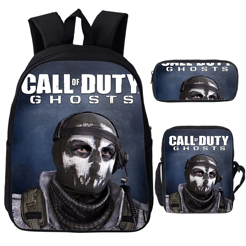 Game Call Of Duty Warzone Backpack 3pcs Set School Bags Shoulder Bag Pen Bag Boys Girls Softback Backpacks Laptop Bookbag Gift